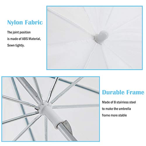 Photography Umbrella Lighting 4 Pack Kit, 33"/84cm Soft White Translucent and Reflective Umbrella for Photo and Video Studio Shooting
