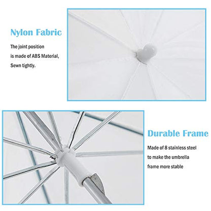 Photography Umbrella Lighting 4 Pack Kit, 33"/84cm Soft White Translucent and Reflective Umbrella for Photo and Video Studio Shooting