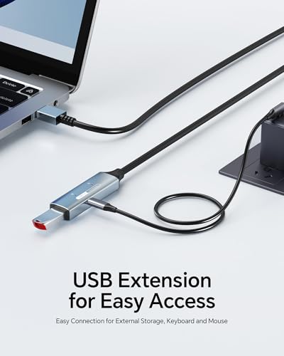 16.4ft USB 3.0 Extension Cable with Active Signal Booster, Long USB Extender Cable Male to Female, Stable 5Gbps Sync for VR Meta Quest, 4K Webcam, Keyboard, Xbox, PlayStation, Printer, SSD - size: 16.4ft