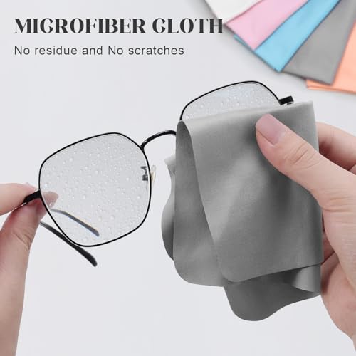 Navona 30 Pack Microfiber Glasses Cleaning Cloths with 2 Lens Cleaner Sprays | Premium Eyeglass Cleaning Cloths for Glasses, Sunglasses, Camera Lens & Screens – Streak-Free, Safe for Electronics