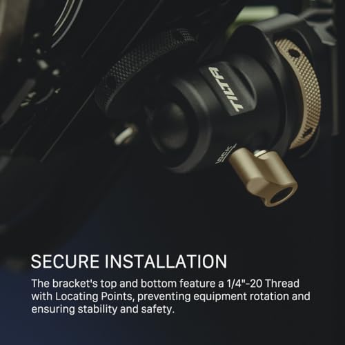 Tilta Mini Ball Head Mount | Adjust Angle of External Monitors or On-Board Lights | Ensures Accessories Stay Secure | Easy to Adjust (1/4"-20 with Locating Pins) TA-MBH-1420-B - style: 1/4"-20 with Locating Pins