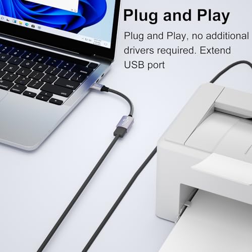 USB 3.0 Extension Cable 0.65ft,5Gbps USB extension Cable,A to A usb extension Cable for USB sticks,card readers,keyboards,printers,scanners,cameras,mice,headsets,usb hubs,printers,webcams,PS5/4