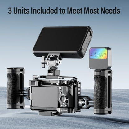 SIRUI 3 Pack Camera Cold Shoe Mount Adapter with 1/4"-20 Thread for Camera Cage, Flash, LED Light, Monitor and Microphone, AM-CSA-3