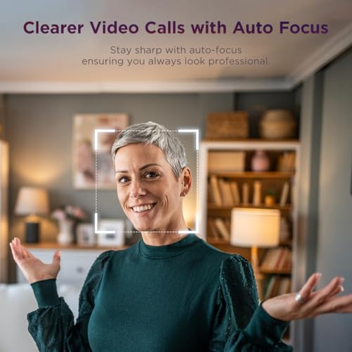 Lenovo FHD Webcam, 1080p Resolution, 30 fps, Dual Noise-Cancelling Microphones, AI Noise Cancellation and Enhanced Image Quality, Physical Privacy Shutter, Microsoft Terms Certified, Black - style: FHD