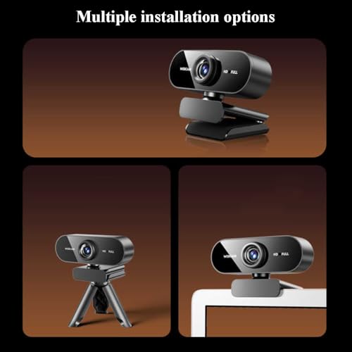 GIZNXBA USB Webcam with Microphone for Streaming Noise Cancellation, Wide-Angle Lens, Plug & Play USB Webcam for Laptop, Desktop, Streaming(1080P) - color: 1080P