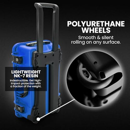 Nanuk 935 Pro Photo Kit – Waterproof Travel Camera Hard Case with Padded Dividers and Wheels, 22” x 14” x 9” - Dustproof and Impact Resistant, Airline Carry-On Approved – Blue | IP67 Waterproof Nk-7 Resin, Powerclaw Latches, Padded Divider and Lid Organiz