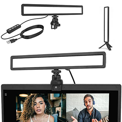 luxceo Video Conference Lighting, Zoom Light for Remote Working, Webcam Lighting for Laptop, Zoom Calls, Live Streaming, Online Class, Self Broadcasting, Video Conference Light Kit for Zoom Meeting
