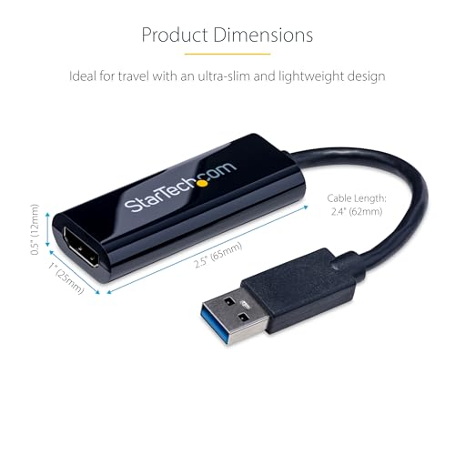 StarTech USB-A 3.0 to HDMI Converter, 1080p60, Windows Driver Required, TAA