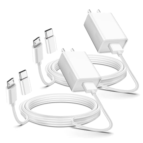 2 Pack Micro USB Charging Power Cable USB Type C Cord 9V for Arlo Pro Pro2, Arlo Q,Arlo GO, Essential Spotlight XL/Essential 2k 2nd, Wyze Cam Pan v3 v2,Blink,Kasa Cam Wall Charger Adapter Replacement - size: 5 Feet, style: 2 Pack