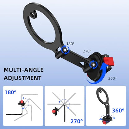 BRDRC Action 6 Magnetic Stand Base, Aluminum Alloy Quick Release Adapter for DJI Osmo Nano, for MagSafe iPhone Desktop Mount Table Holder with 360° Adjustable & 1/4” Screw Hole Tripod Accessories