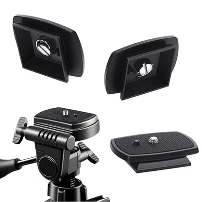 2 Pack Camera Quick Release Plate 63x48mm Universal Tripod Quick Release Plate Camera Mount Adapter Replacement for Tripods and Cameras Tripod Mount
