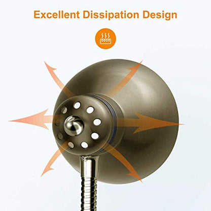 LEPOWER Metal Desk Lamp, Adjustable Goose Neck Table Lamp, Eye-Caring Study Desk Lamps for Bedroom, Study Room and Office (Bronze) | Compact & Sturdy, Space-Saving for Bedside & Dorm, E26 Table Lamp, Eye-Caring, Ldeal for Study, Office, Back to School - c