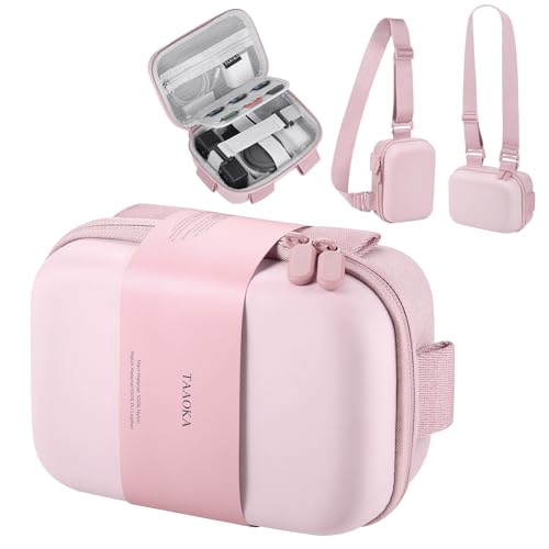 TAAOKA Digital Camera Case, Waterproof & Protective Small Camera Bag with 2 Carrying Ways, Lightweight camera sling bag for PowerShot ELPH 180/190 / Sony DSCW800/DSCW830 - Pink - color: Pink, style: Style1