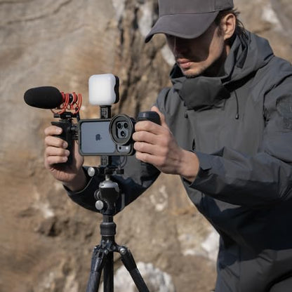 PGYTECH ProShot Mounting Adapter Kit, 1/4"-20 Thread & Cold Shoe Mount for Phone Cage, Quick-Release Compatible with Handles for Microphone/Fill Light/Gimbal/Tripod/Monitor - style: Mounting Adapter Kit