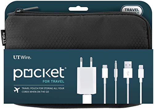 UT Wire Travel Tech Case and Laptop Charger Kit, 1 Pack, Black - size: KIT