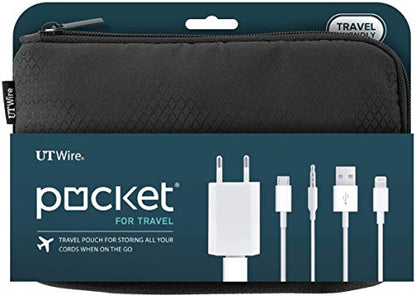 UT Wire Travel Tech Case and Laptop Charger Kit, 1 Pack, Black - size: KIT