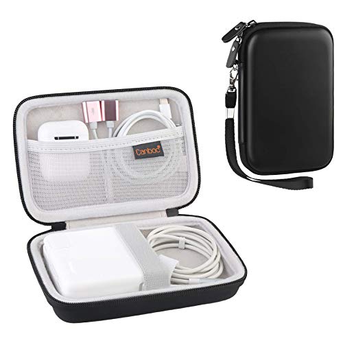 Canboc Carrying Case for MacBook Air Pro Charger MagSafe/MagSafe 2 Power Adapter, iPhone 16/16 Pro MagSafe Charger, USB C Hub, Type C Hub, USB Multiport Adapter, Hard Shockproof Bag, Black - color: A-Black