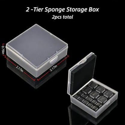 Electronic Component Storage Organizer Protection Kit | Anti-static & Moisture-proof Kit with Storage Boxes, ESD Bags, Desiccants & Labels, Ideal for Electronics Hobbyists