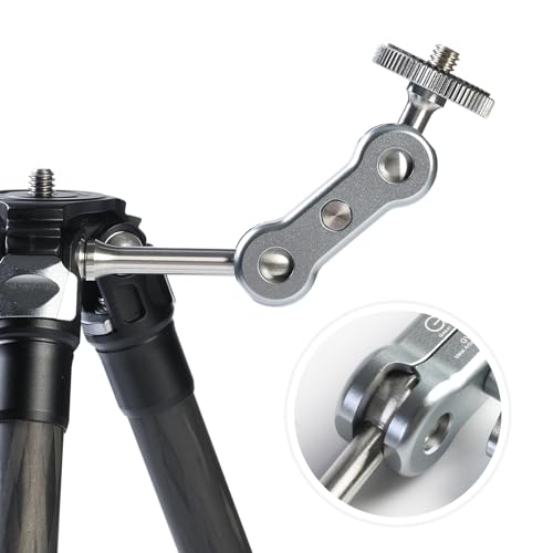 GVM Adjustable Magic Arm Camera Mount with Double Side 1/4' Screw, 4.33 Inch Aluminum Alloy Articulating Arm for Smartphone, Video Light, Monitor, Microphone, Tripod