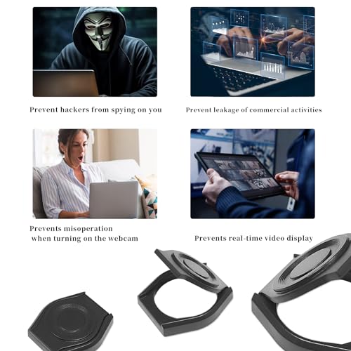 3 Pack Knomix Universal Webcam Cover Desktop Computer External Webcam Lens Cover Shutter Cap Hood, Streaming Web Camera Privacy Cover Clip for Logitech HD Pro Webcam C270/C615/C920/C930e/C922X etc.