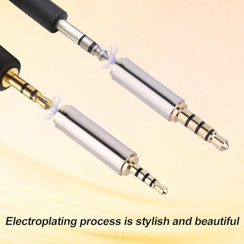 4pcs 2.5mm to 3.5mm & 3.5mm to 2.5mm Stereo/Mono Audio Adapters, Male-to-Female Stereo Audio Converter Jack Adapter for Headphones Smartphones Tablets Mic Television