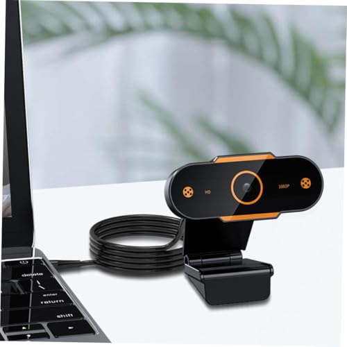 1080p USB Webcam with Built-in Microphone, Automatic Focusing Web Camera for Live Streaming and Video Conference, Plastic Laptop Web Camera Compatible with 5v Dc Power