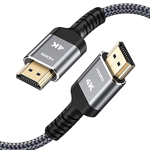 Highwings High-Speed 25 FT HDMI Cable, 18Gbps 2.0 Braided HDMI Cord, 4K HDR, HDR10, HDCP 2.2, ARC, Compatible with TV/HDTV/PS5/Blu-ray - color: Grey, size: 25 feet