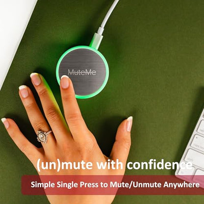 MuteMe - Illuminated Capacitive Touch Mute Button for Zoom, Teams, Google Meet & More (As Seen on Shark Tank)! Free Windows / Mac Software Required To Use MuteMe. - style: New MuteMe