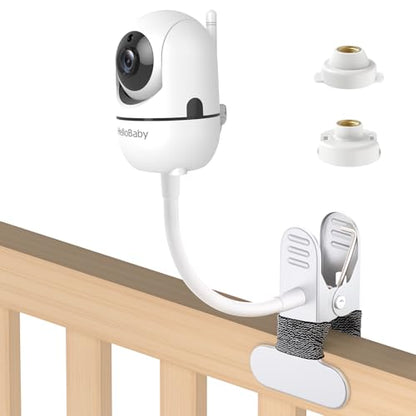 Baby Monitor Mount Compatible with HelloBaby for HB6550/ HB6560/ HB65/ HB6351/ HB40/ HB6339/ HB6336, ANMEATE SM935E Monitor, Adjustable Baby Monitor Stand Flexible Clip Clamp Mount No Drilling - style: for HelloBaby-Clip