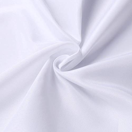 GFCC 6FT x 10FT White Polyester Backdrop Curtain for Wedding Party Banquet,Fabric Backdrop - color: White, size: 6ftx10ft