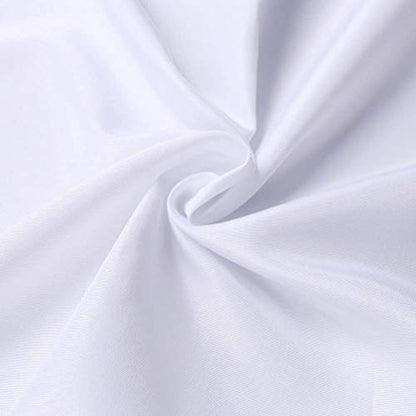 GFCC 6FT x 10FT White Polyester Backdrop Curtain for Wedding Party Banquet,Fabric Backdrop - color: White, size: 6ftx10ft