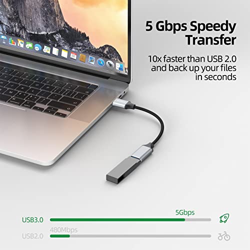 Short USB Extension Cable 6 inch 2 Pack, USB A 3.0 Extender Male to Female Cord Braided Compatible with Flash Drive, Printer, Camera, Mouse, Keyboard, Headset, Phone - size: 0.5FT