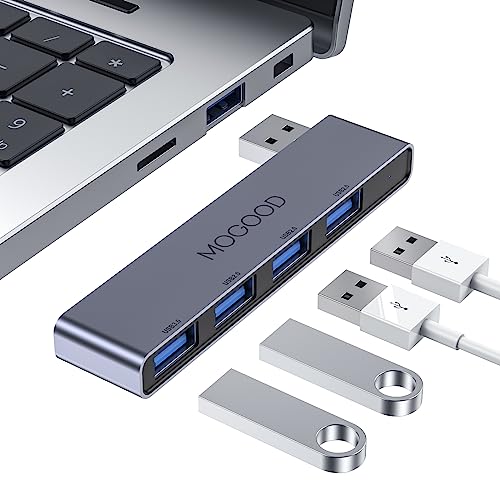 MOGOOD USB Hub 3.0 - USB Splitter & Port Expander for Laptop, Xbox, Flash Drive, HDD, Console, Printer, Camera, Keyboard, Mouse - color: Grey-Right, size: Right Side Version