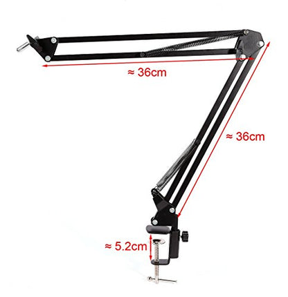 Desk Clamp Mount Suspension Boom Scissor Arm Tripod Stand Holder Compatible with Logitech C920 C925e C922 C930 StreamCam C615; Brio 4K,MX brio 4K, Brio 500 webcams