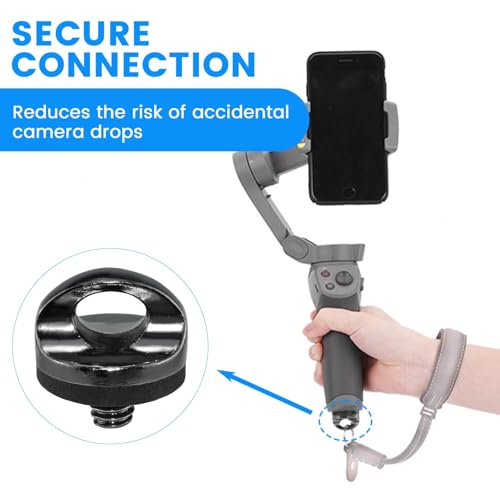1/4" Camera Neck Strap Screw Holder, SDTC Tech 2 Pack 1/4-20 Thread Camera Screws with Rubber Washer for Quick Install/Release Wrist Strap Sling