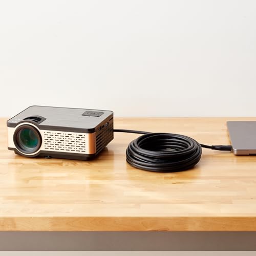 Amazon Basics DisplayPort to HDMI Cable, Video and Audio, Uni-Directional, 1920x1200, 1080p, Gold-Plated Plugs, 25 Foot, Black (Pack of 2) - size: 25 Feet (Pack of 2), style: 1-Pack