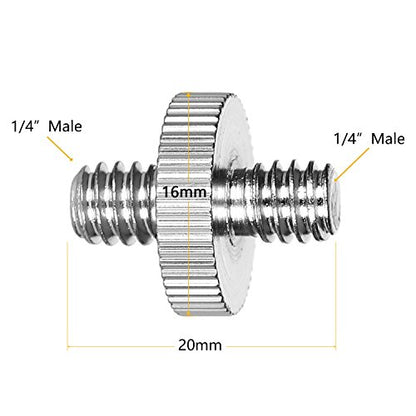 22Pack ChromLives Camera Screw Adapter 1/4 to 1/4 Screw to 3/8 Tripod Adapters Converter Brass Screws Spigot Mount Set for Camera Tripod Monopod Ballhead Flash Light,Combo Pack - color: 22Pcs Camera Screw
