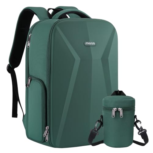 MOSISO Camera Backpack, DSLR/SLR/Mirrorless Photography Camera Bag, Waterproof Hardshell Case with Lens Pouch&Tripod Holder&15.6 inch Laptop Compartment Compatible with Canon/Nikon/Sony, Emerald Green - color: Emerald Green