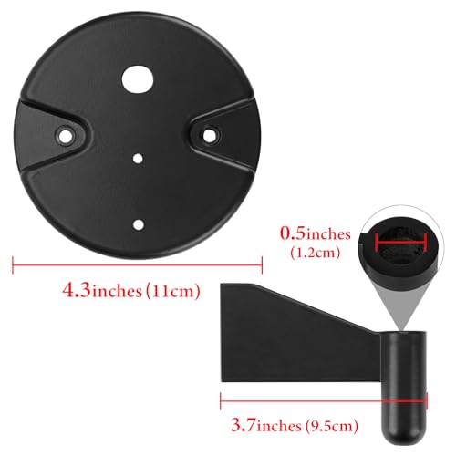 GEEKRIA for Creators Microphone Boom Arm Wall Mount Adapter, Wall Mount Microphone Holder with Adjustable Interface Aperture Compatible with Aokeo AK-35, TONOR T20, InnoGear Mic Arm (Black)