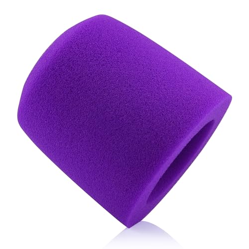 LEFXMOPHY MV7 Pop Filter for Shure MV7 MV7X Microphone Foam Cover Replacement, Purple Wind Muff - color: PURPLE
