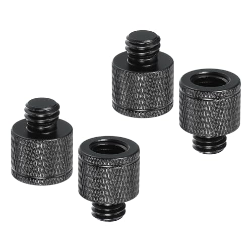 PATIKIL Tripod Screw Adapter M10 Female to 3/8 Male, 4 Pcs Tripod Nut Connectors Camera Mount Screw Camera Double Head Converter for Microphone Holder Magic Arms Accessories, 20 mm - size: M10 Female to 3/8 Male,20 mm