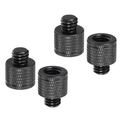 PATIKIL Tripod Screw Adapter M10 Female to 3/8 Male, 4 Pcs Tripod Nut Connectors Camera Mount Screw Camera Double Head Converter for Microphone Holder Magic Arms Accessories, 20 mm - size: M10 Female to 3/8 Male,20 mm