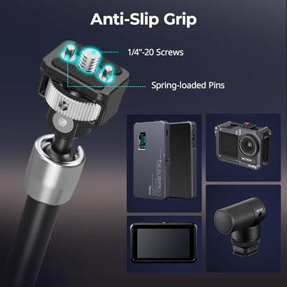 SMALLRIG 11'' Magic Arm with 1/4"-20 Screws & Spring-Loaded Pins, 1.5kg Load Capacity, 360° Dual Ball Head, Non-Slip Design for Cameras/Lights/Monitors/Mics/Phones – 5309 - style: 1-Pack (Upgraded Version)