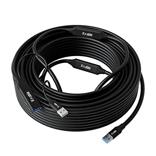 USB 3.0 Active Extension Cable 75 Feet, Type A Male to Female Extender Cord, USB Repeater Cable with 3 Signal Boosters & USB Power Supply, for Laptop, Hard Drive, Printer, Webcam, Xbox, VR, PS4 - size: 75 Feet (Active)