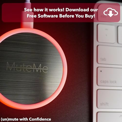 MuteMe - Illuminated Capacitive Touch Mute Button for Zoom, Teams, Google Meet & More (As Seen on Shark Tank)! Free Windows / Mac Software Required To Use MuteMe. - style: New MuteMe
