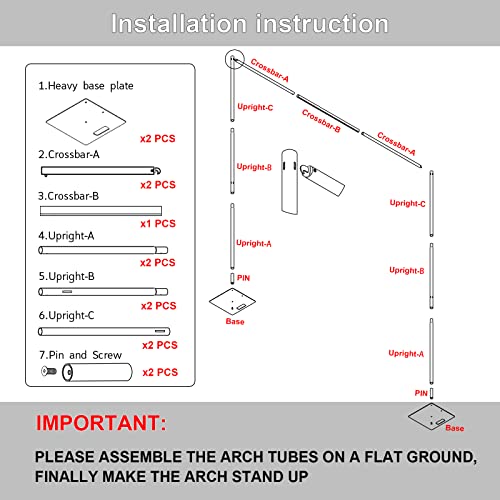 Hecis Pipe and Drape Backdrop Stand,8ft x 10ft Backdrop Stand, Adjustable Metal Heavy Duty Wedding Background for Parties Birthday Party Baby Shower Wedding Decorations