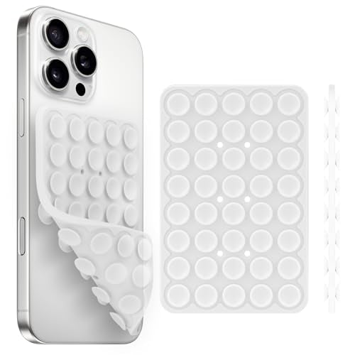 Yojaro Silicone Suction Cup Phone Case Mount Double Sided, Phone Accessories Hands-Free Strong Grip Holder for Selfies and Videos, Silicon Phone Stand for iPhone and Android Translucent - color: Translucent