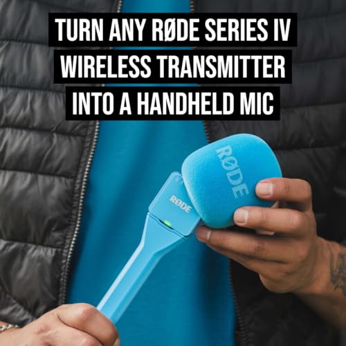 RØDE Interview GO Handheld Adaptor for RØDE Wireless Microphones (Blue) - color: Blue