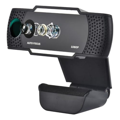 Auto Focus Full HD Webcam 1080P Auto-Light Balance- Pro Web Camera With Dual Digital Microphone USB Computer Webcam For PC Laptop Desktop MAC Video Calling Made For Meetings And Works For Streaming