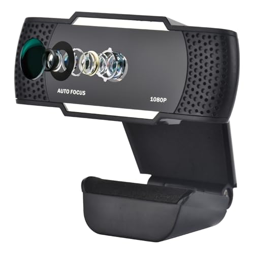 Auto Focus Full HD Webcam 1080P Auto-Light Balance- Pro Web Camera With Dual Digital Microphone USB Computer Webcam For PC Laptop Desktop MAC Video Calling Made For Meetings And Works For Streaming